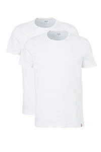 Set van 2 witte heren Levi's T-shirt van katoen met korte mouwen en ronde hals