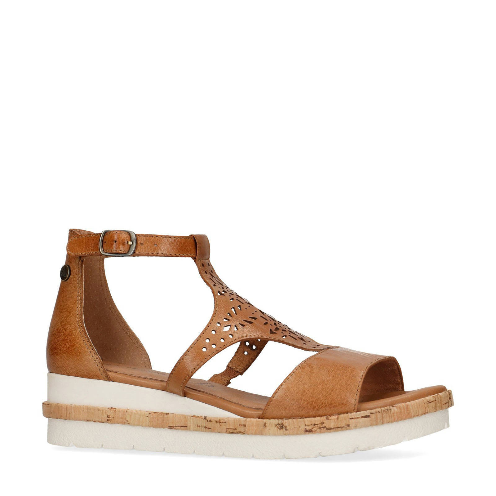 No Stress leren sandalen bruin wehkamp