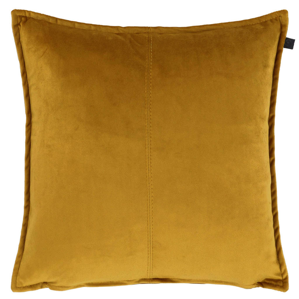 OVERSEAS sierkussenhoes Velours (45x45 cm), Oker