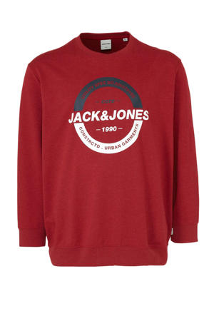 sweater met printopdruk rood