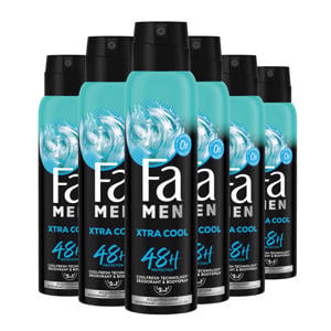 Men Extreme Cool deodorant spray - 6 x 150 ml - voordeelverpakking