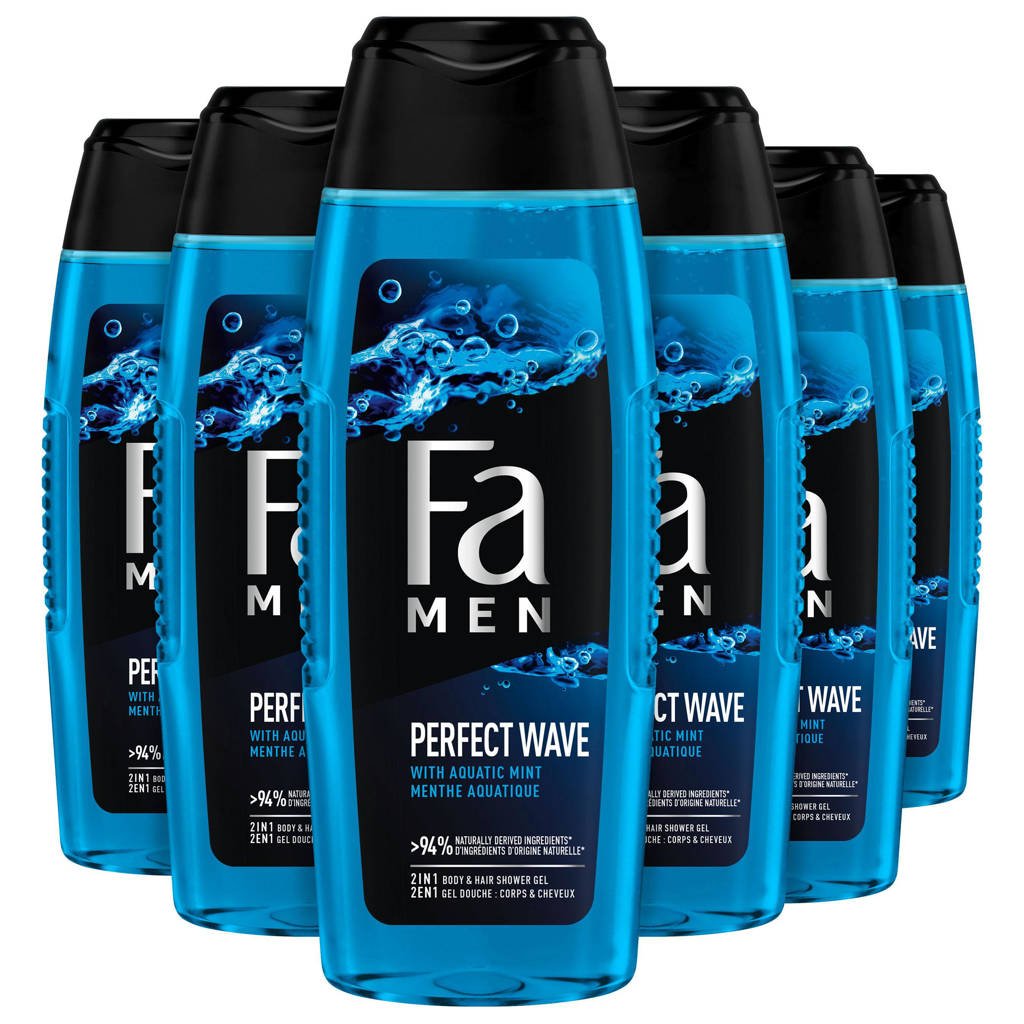 Fa Men Perfect Wave douchegel - 6 x 250 ml - voordeelverpakking
