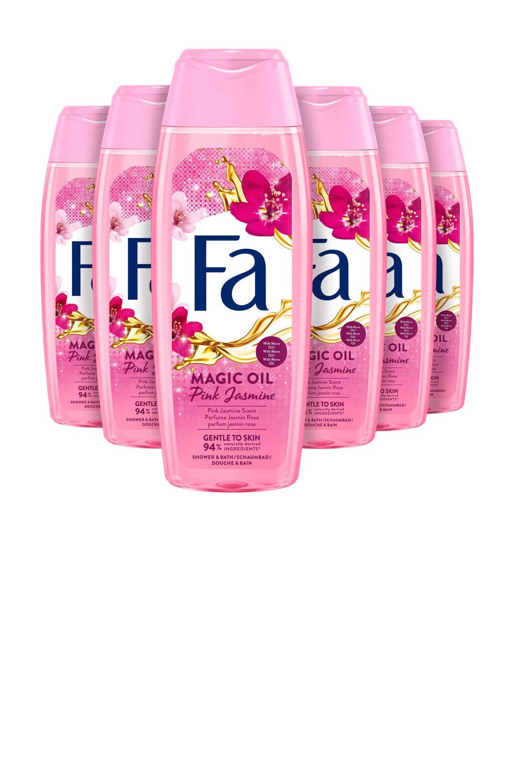 Fa Magic Oil Pink Jasmine douchegel - 6x 250ml multiverpakking