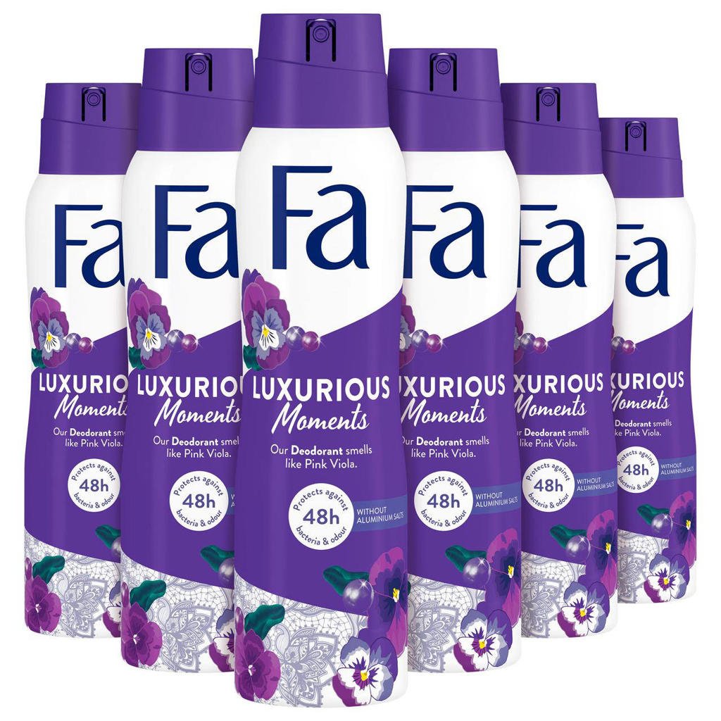 Fa Luxurious Moments deodorant spray - 6 x 150 ml - voordeelverpakking