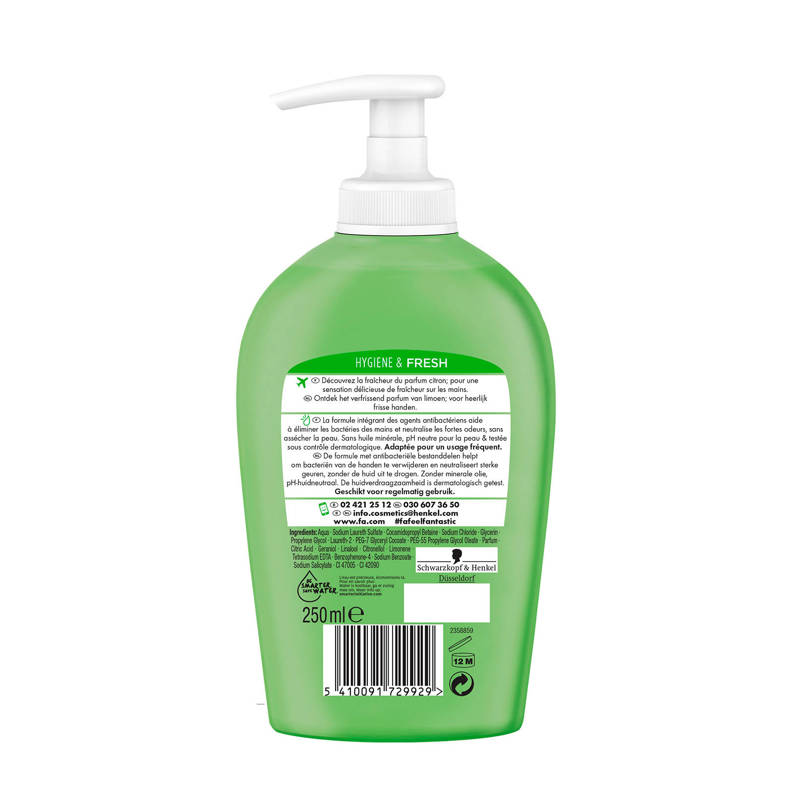 Fa Liquid Soap Hygiene&Fresh 6x 250ml multiverpakking wehkamp