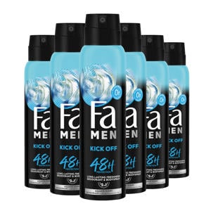 Men Perfect Wave deodorant spray - 6 x 150 ml - voordeelverpakking