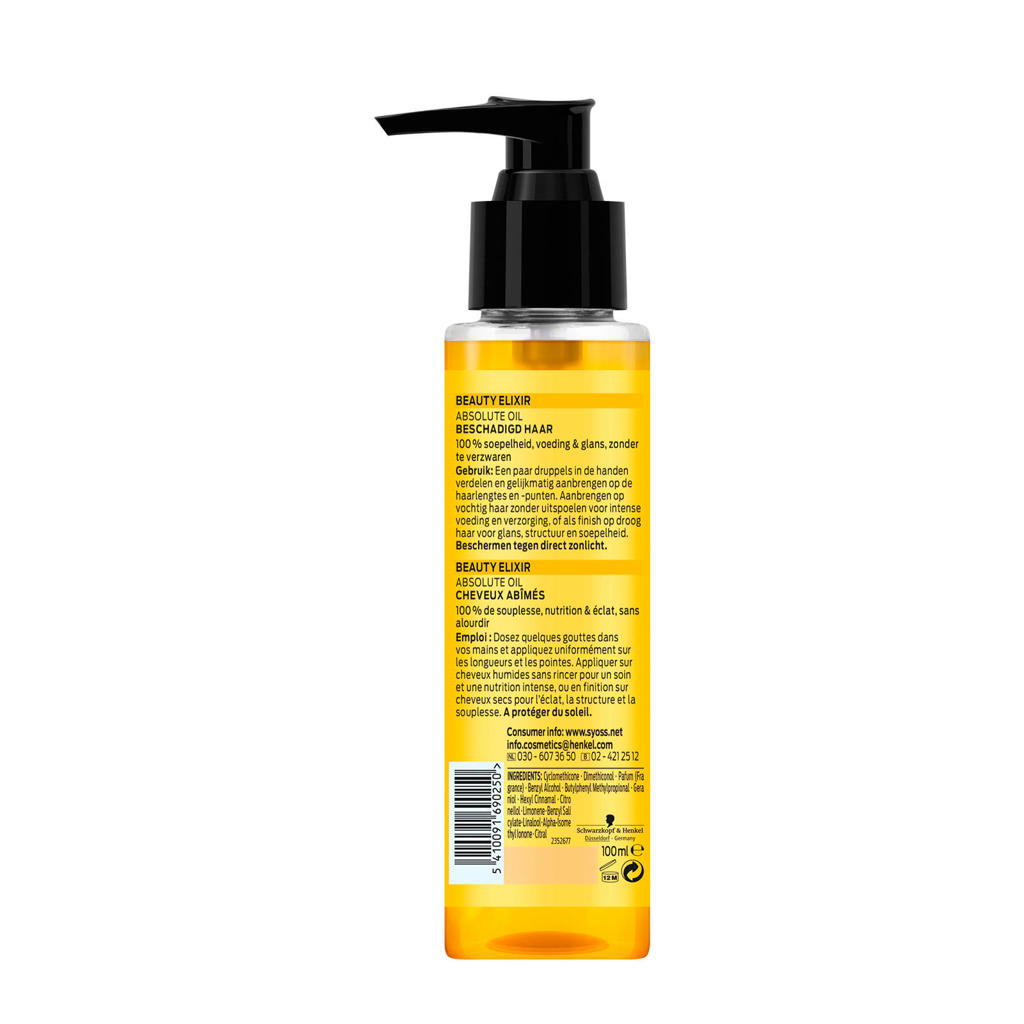 Syoss Beauty Elixir Absolute Oil - 100 ml | wehkamp
