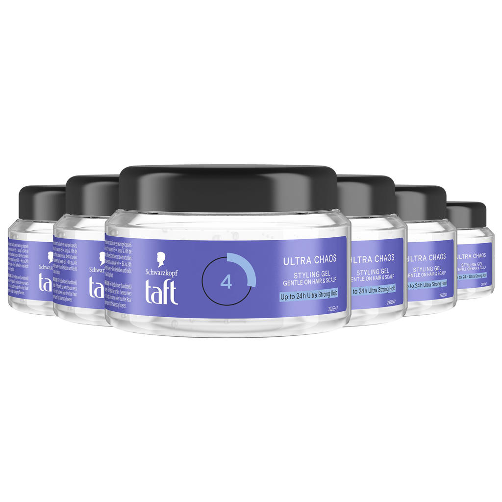 Schwarzkopf Taft Taft Ultra Chaos Gelee pot gel - voordeelverpakking - 6 x 250 ml