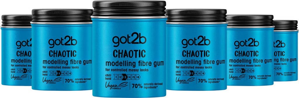 Schwarzkopf Got2b Chaotic Fibre Gum - 6x 100ml multiverpakking