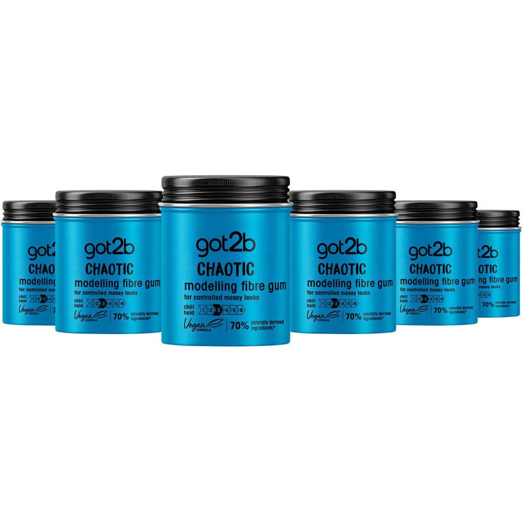 Schwarzkopf Got2b Chaotic Modelling Fibre Gum -voordeelverpakking - 6 x 100 ml