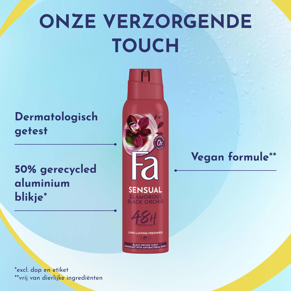 Fa Glamorous Moments deodorant spray 6 x 150 ml voordeelverpakking wehkamp