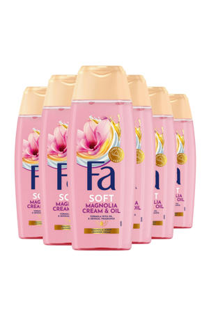 Cream & Oil Magnolia douchegel - 6 x 250 ml - voordeelverpakking