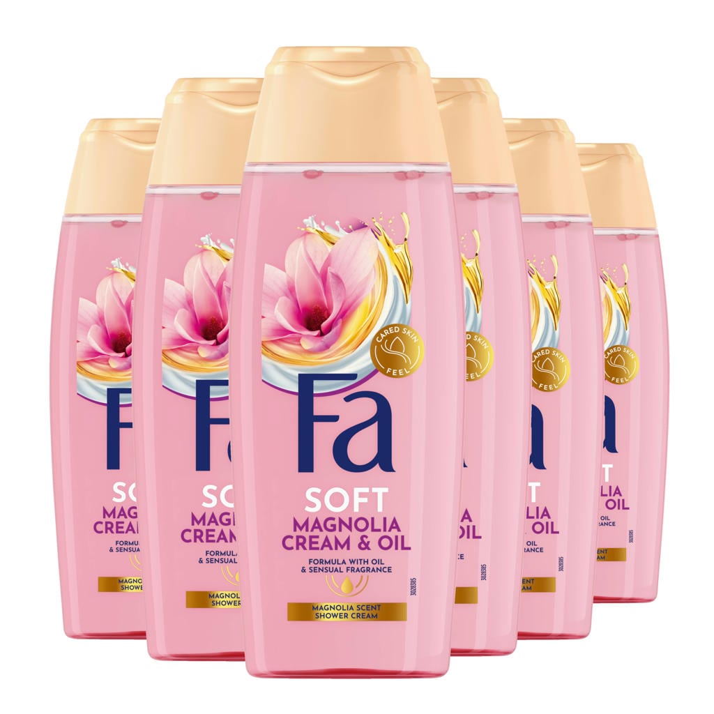 Fa Cream & Oil Magnolia douchegel - 6 x 250 ml - voordeelverpakking
