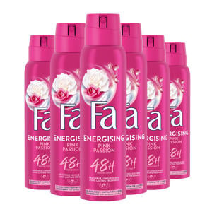 Pink Passion deodorant spray - 6 x 150 ml - voordeelverpakking