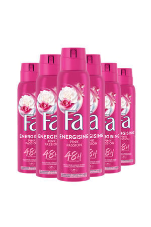 Pink Passion deodorant spray - 6 x 150 ml - voordeelverpakking