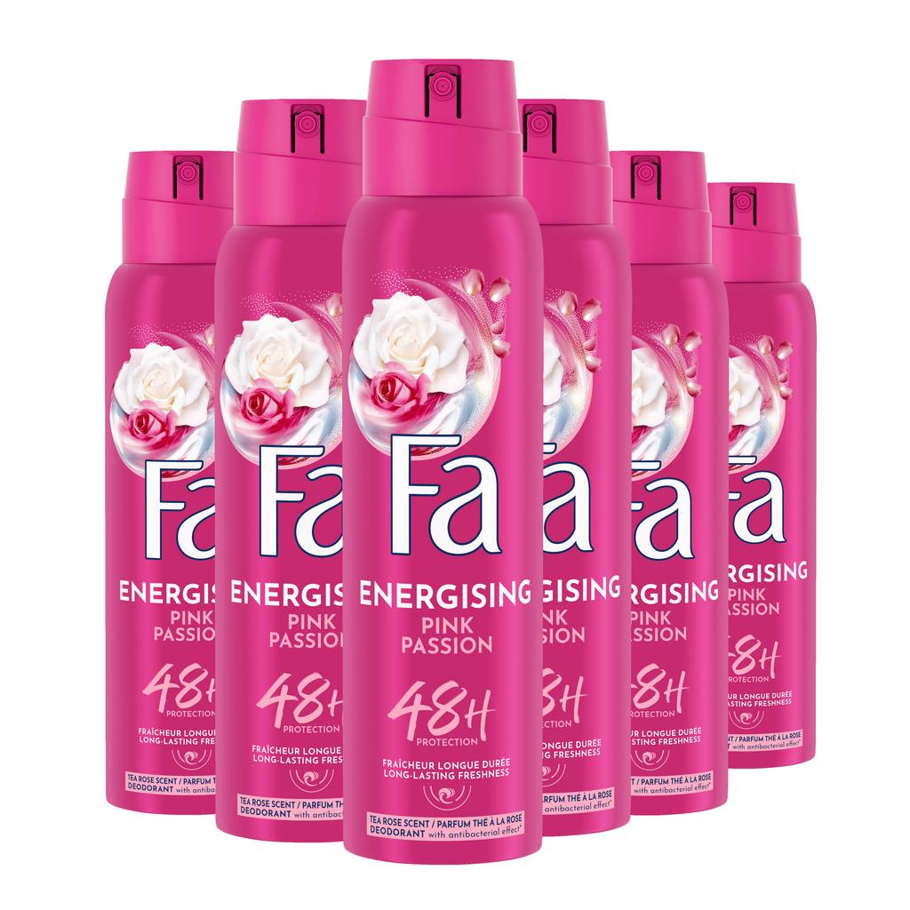 Fa Pink Passion deodorant spray - 6 x 150 ml - voordeelverpakking