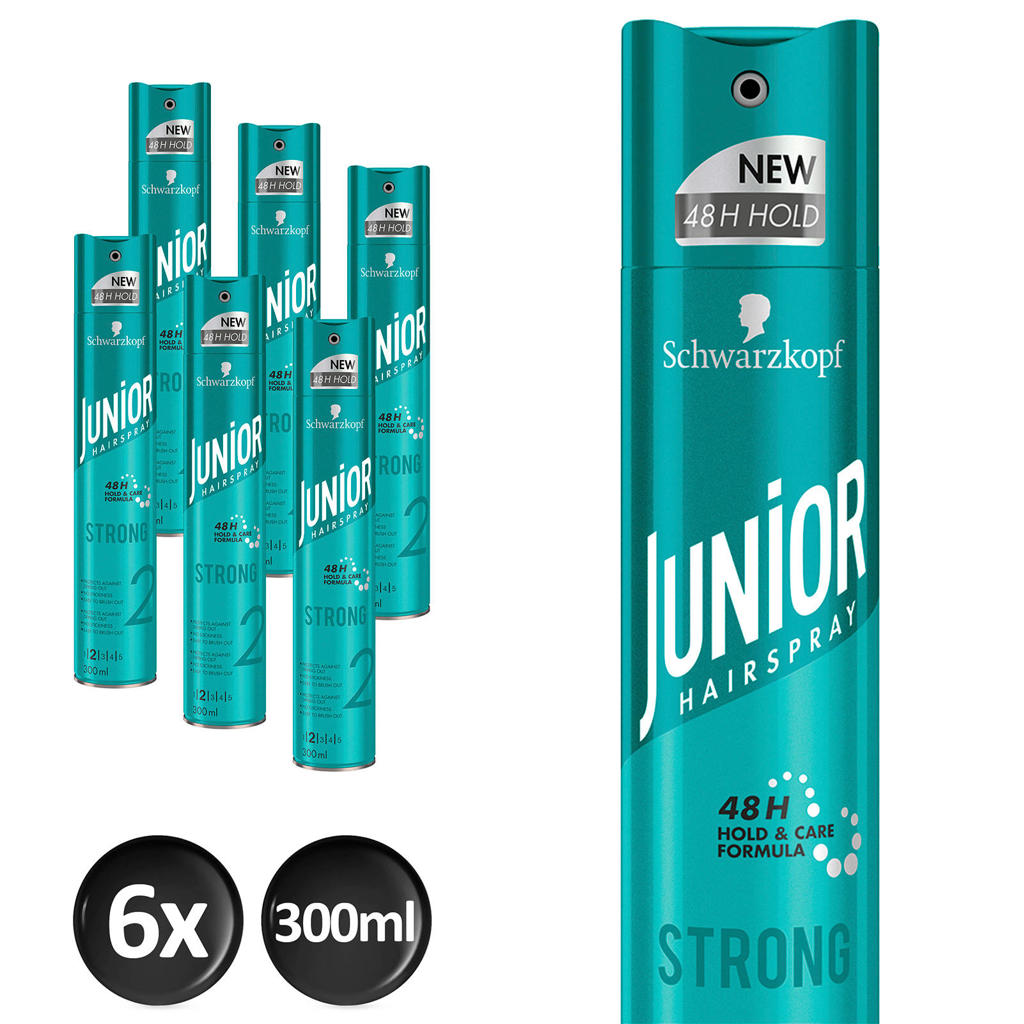 Schwarzkopf Junior Hairspray Strong - 6x 300 ml multiverpakking