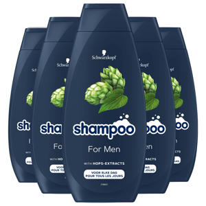 Wehkamp Schwarzkopf For Men shampoo - 5 x 400 ml - voordeelverpakking aanbieding