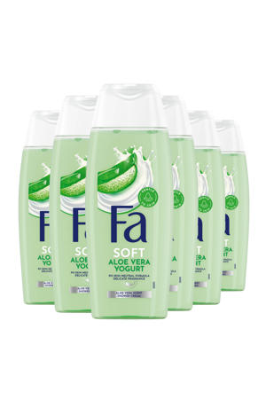 Yoghurt Aloe Vera douchegel - 6 x 250 ml - voordeelverpakking