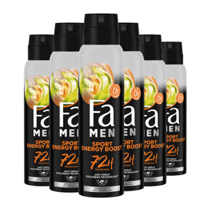 Men Sport Energy Boost - 6 x 150 ml - voordeelverpakking