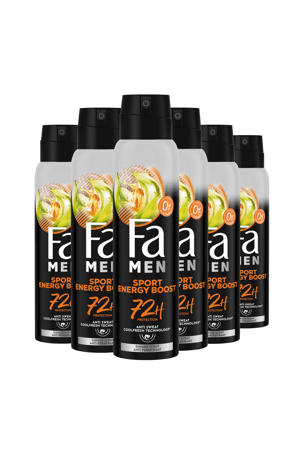 Men Sport Energy Boost - 6 x 150 ml - voordeelverpakking
