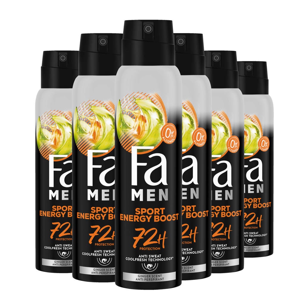 Fa Men Sport Energy Boost - 6 x 150 ml - voordeelverpakking