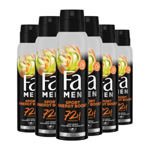 Men Sport Energy Boost - 6 x 150 ml - voordeelverpakking