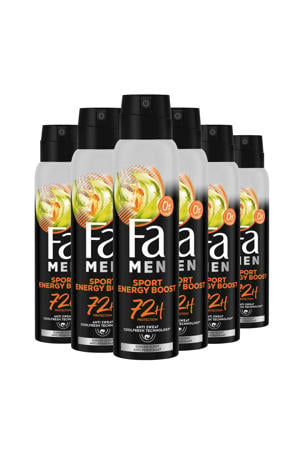 Men Sport Energy Boost - 6 x 150 ml - voordeelverpakking