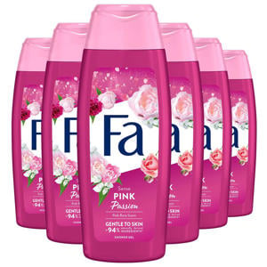 Pink Passion douchegel - 6 x 250 ml - voordeelverpakking