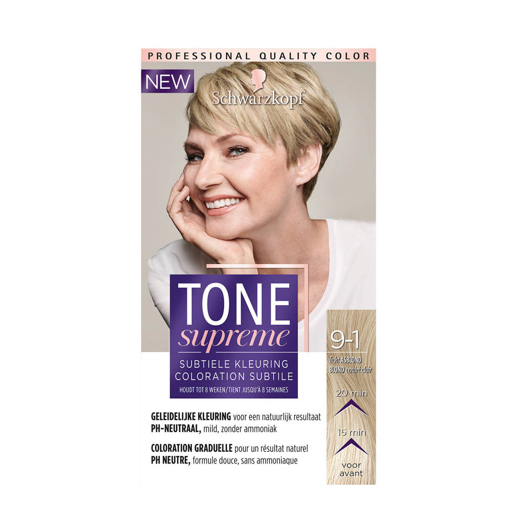 Schwarzkopf Tone Supreme haarkleuring - 9-1 Licht Asblond