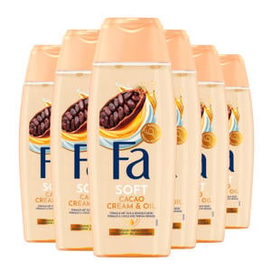 Cream&Oil Cacaobutter & Coco Oil douchegel - 6 x 250 ml - voordeelverpakking