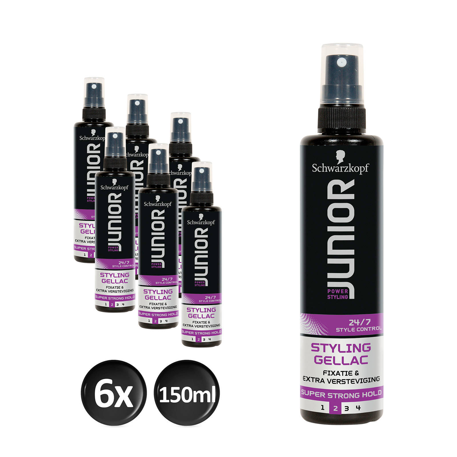 Schwarzkopf Junior Power Styling Styling Gellac L2 gel 6x 150ml