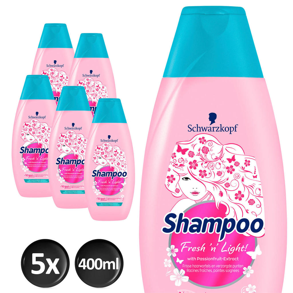 Schwarzkopf Fresh'n Light shampoo - 5 x 400 ml - voordeelverpakking