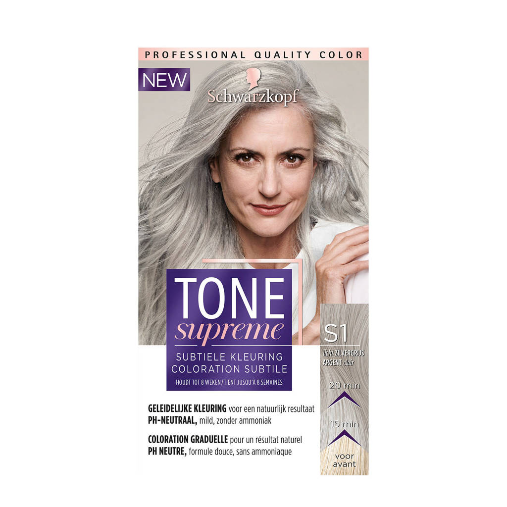 Schwarzkopf Tone Supreme haarkleuring - S1 Licht Zilvergrijs
