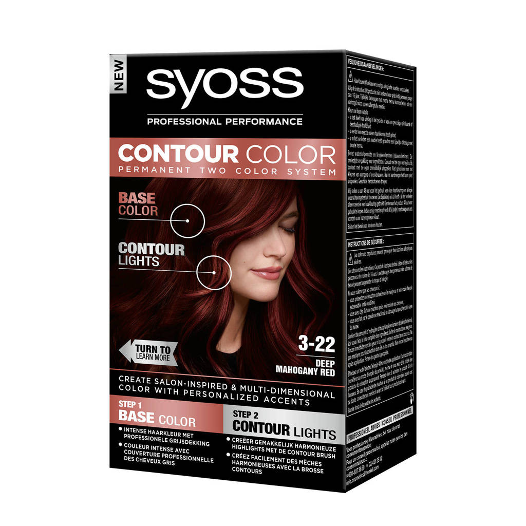 Syoss Contour Color haarkleuring - 3-22 Deep Mahony Red
