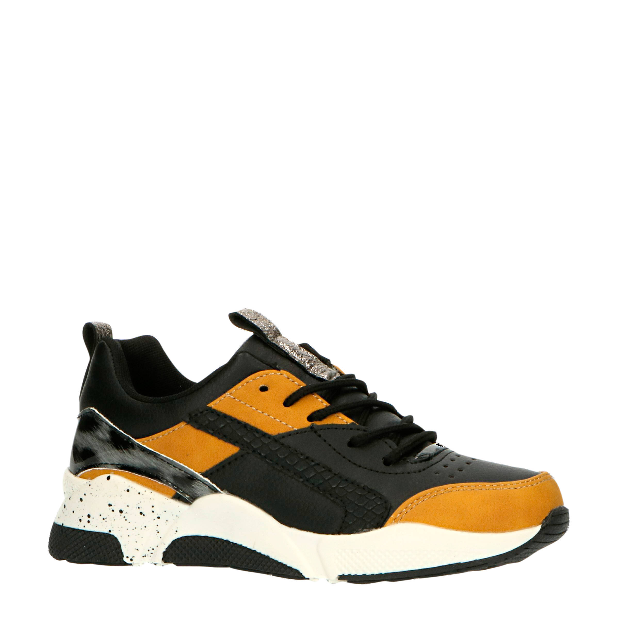 Graceland sneakers zwart/geel | wehkamp