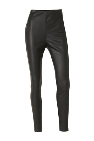 imitatieleren legging zwart
