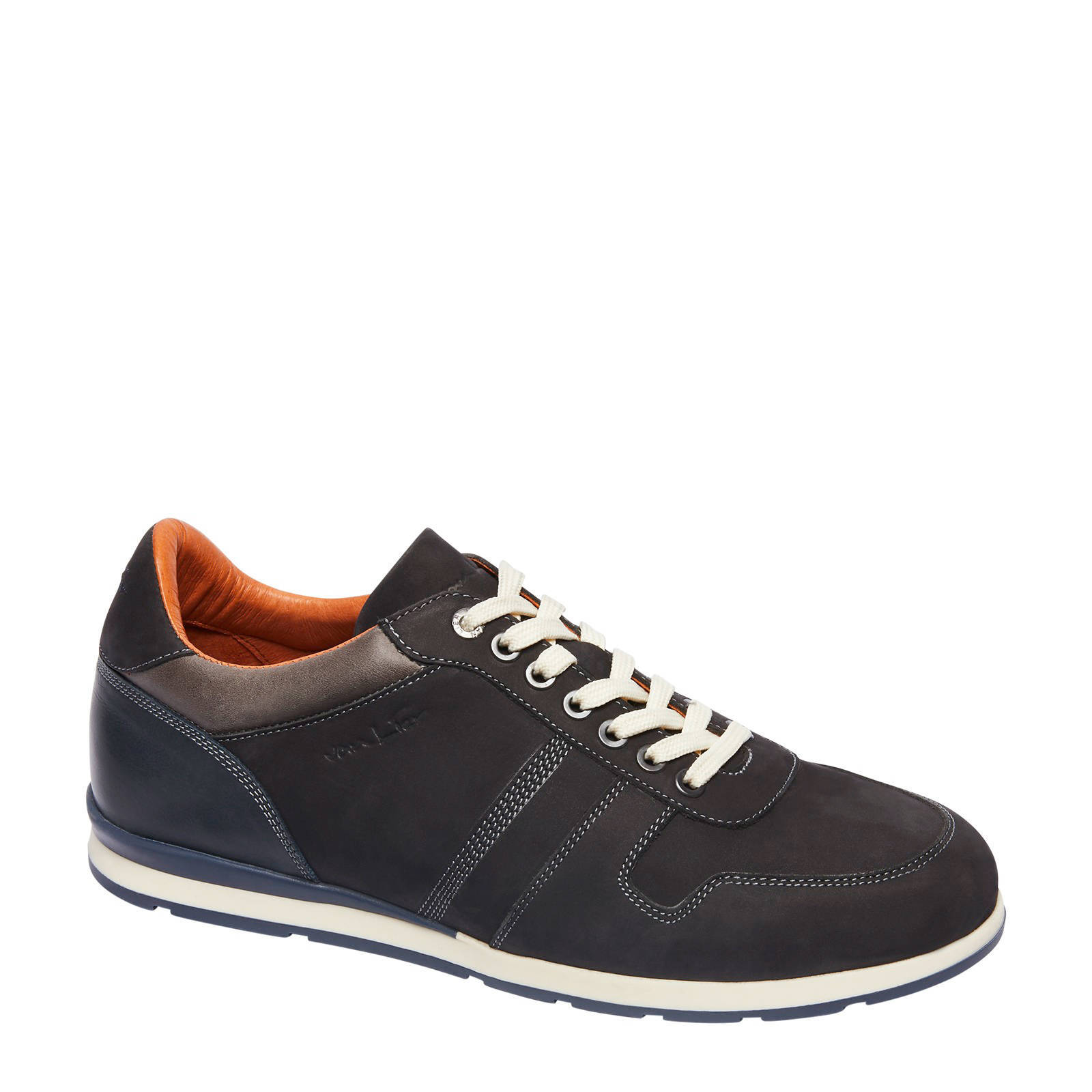 Van Lier 1953202 suède sneakers grijs/blauw | wehkamp