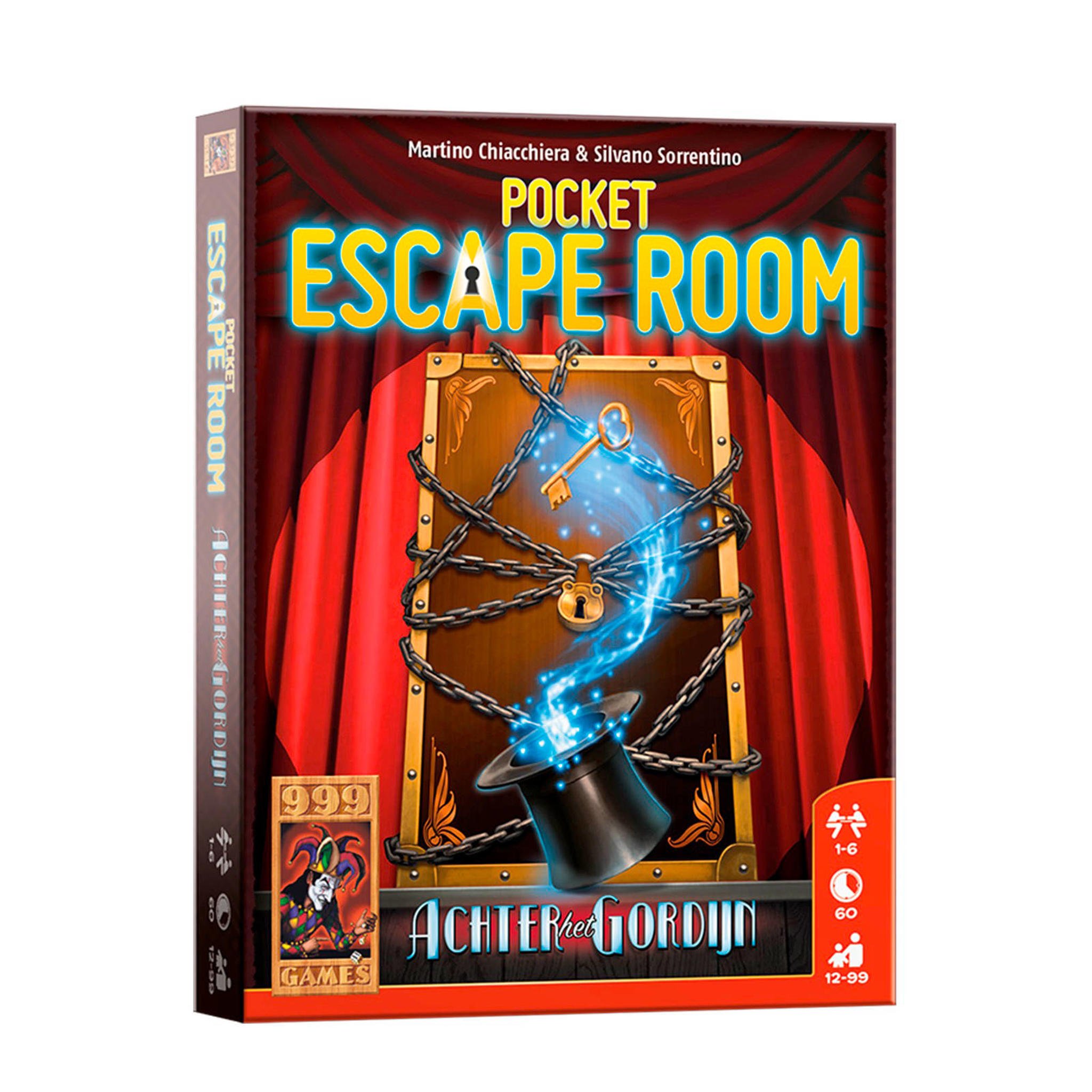 999 Games Pocket Escape Room Achter het Gordijn wehkamp