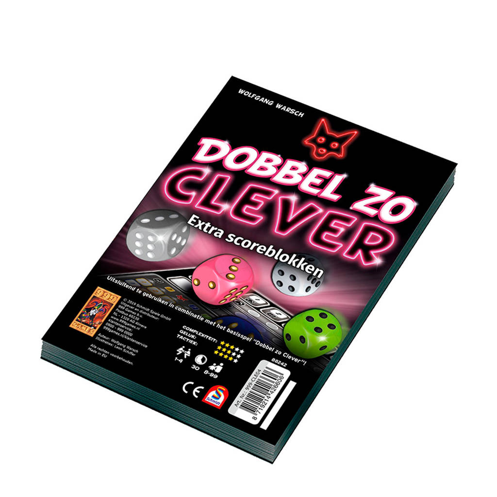 999 Games Dobbel zo Clever Scoreblok uitbreidingsspel