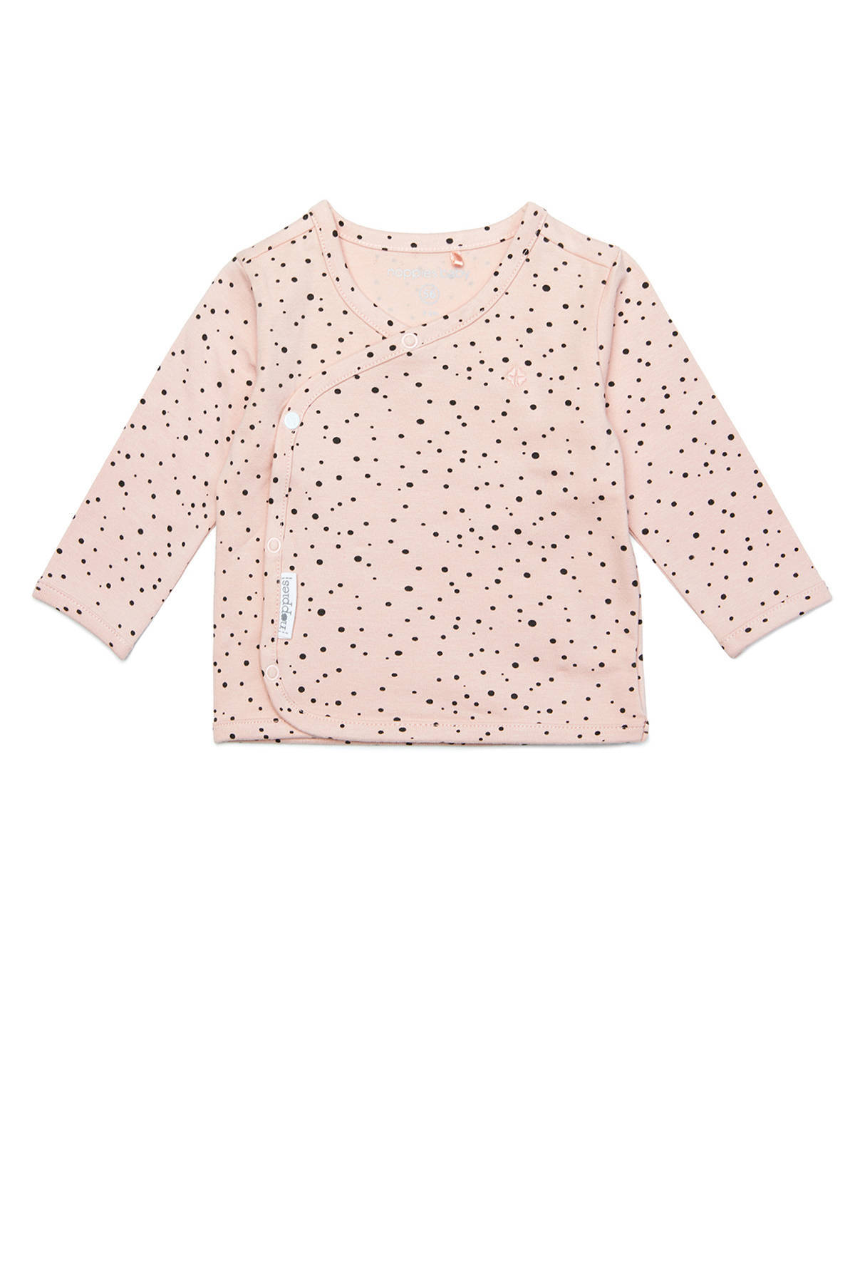 Noppies longsleeve Lyoni met stippen lichtrozezwart | wehkamp Noppies baby longsleeve met stippen witoker | wehkamp