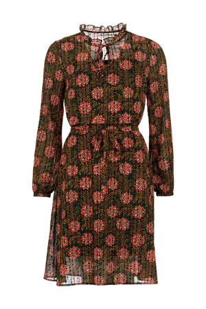 jurk Maddie met all over print groen