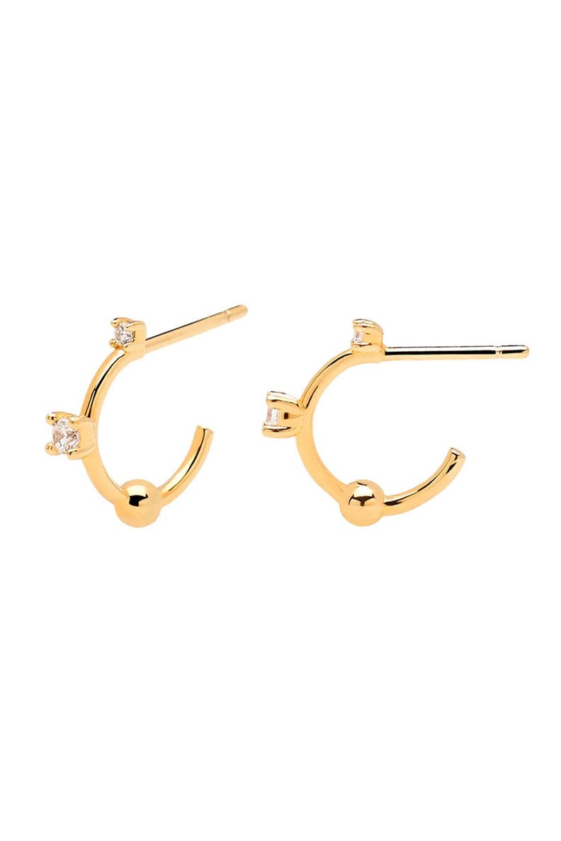 Pendientes P D Paola Tuscany AR01-557 Donna – Orecchini In Argento 925 Placcato Oro Con Labradoriti E Zirconi