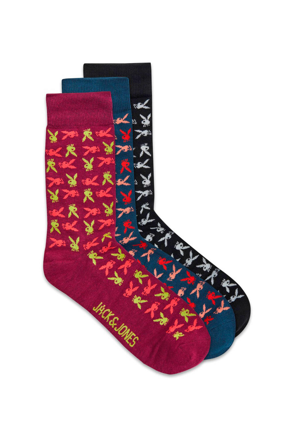 JACK & JONES giftbox sokken - set van 3 multi