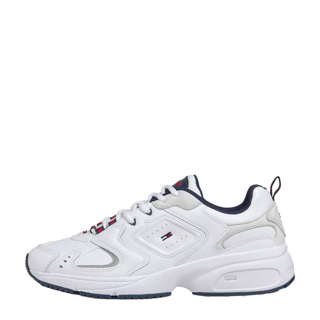 Tommy Jeans Heritage leren chunky sneakers wit, Wit