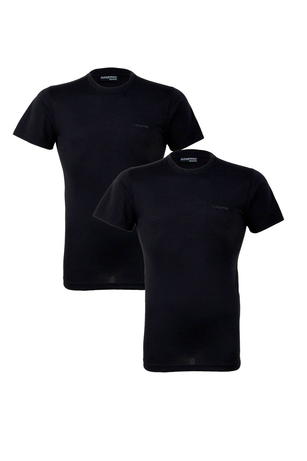 Campri thermo T-shirt (set van 2) zwart, Zwart