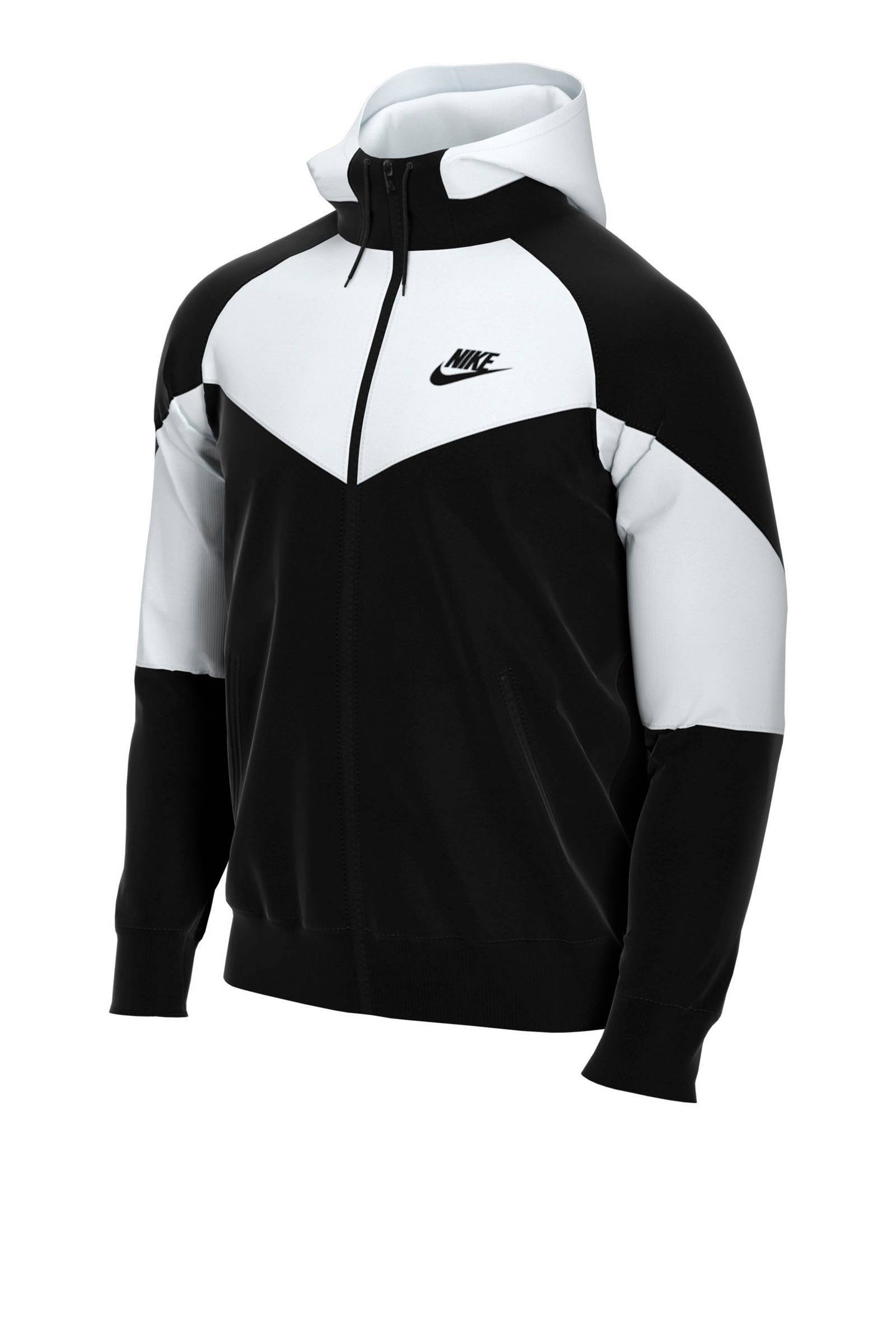 nike windrunner zwart wit