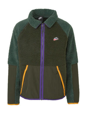 teddy vest groen