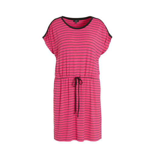 Yesta gestreepte jurk roze multi Yesta gestreepte jurk roze multi