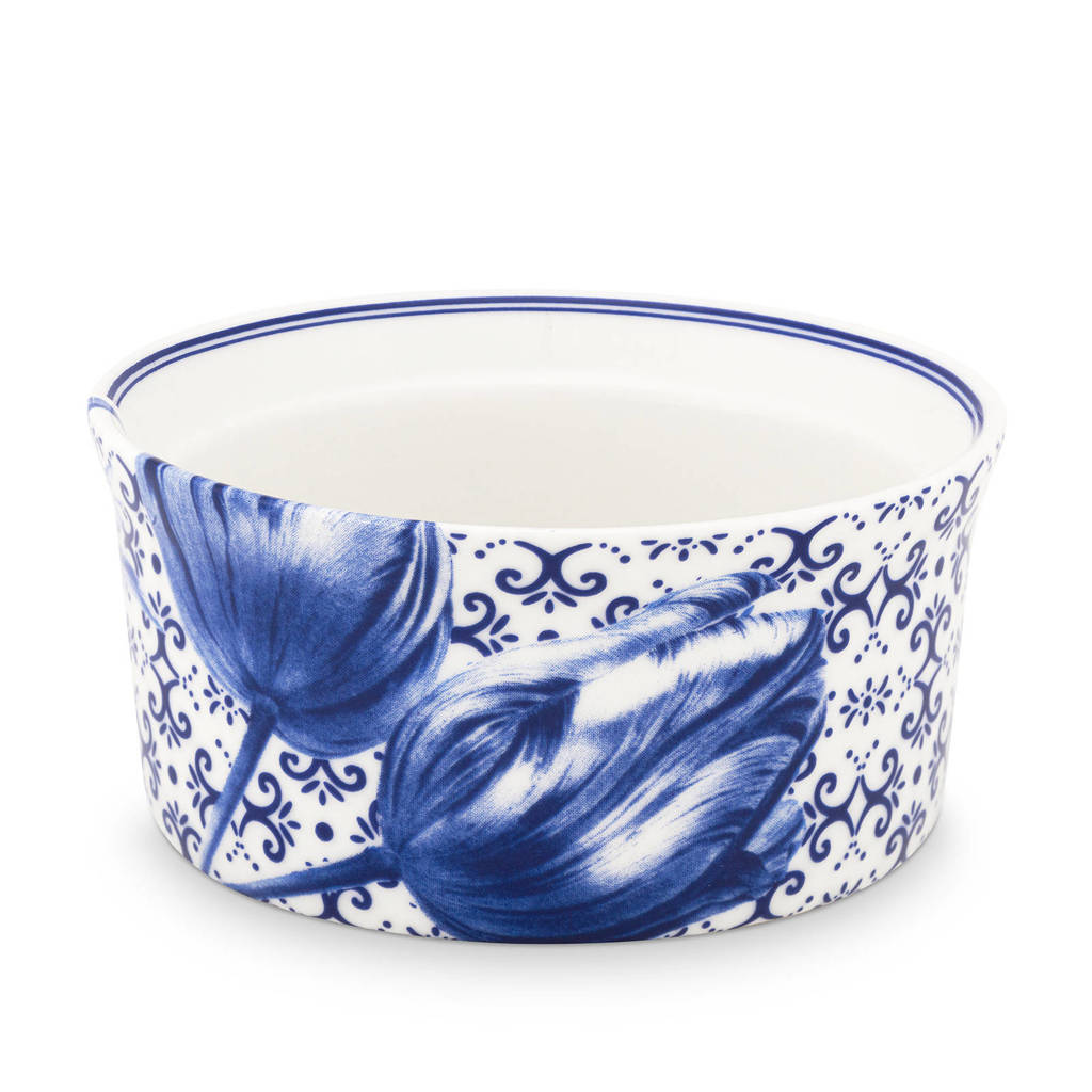Jannie van der Heijden ramekin, Blauw / Wit